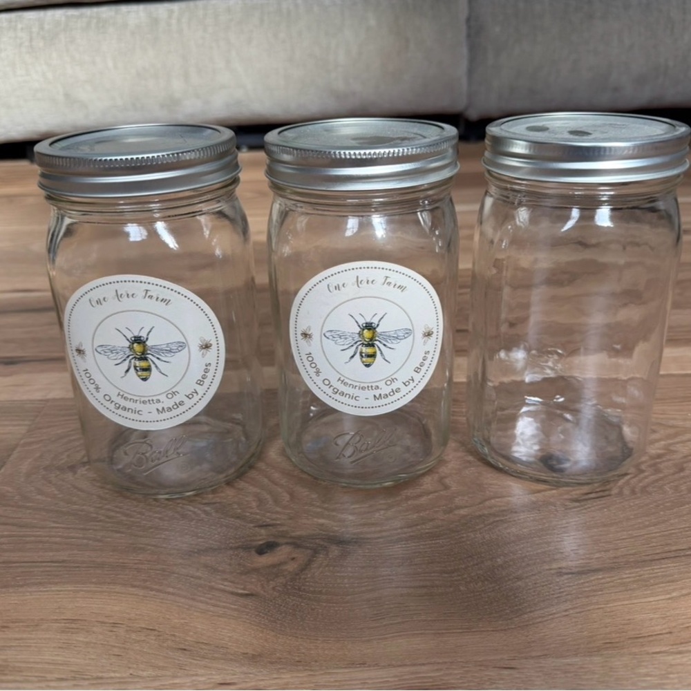 (3) Ball Mason Jars Wide Mouth Quart Sized (32 ounces )
